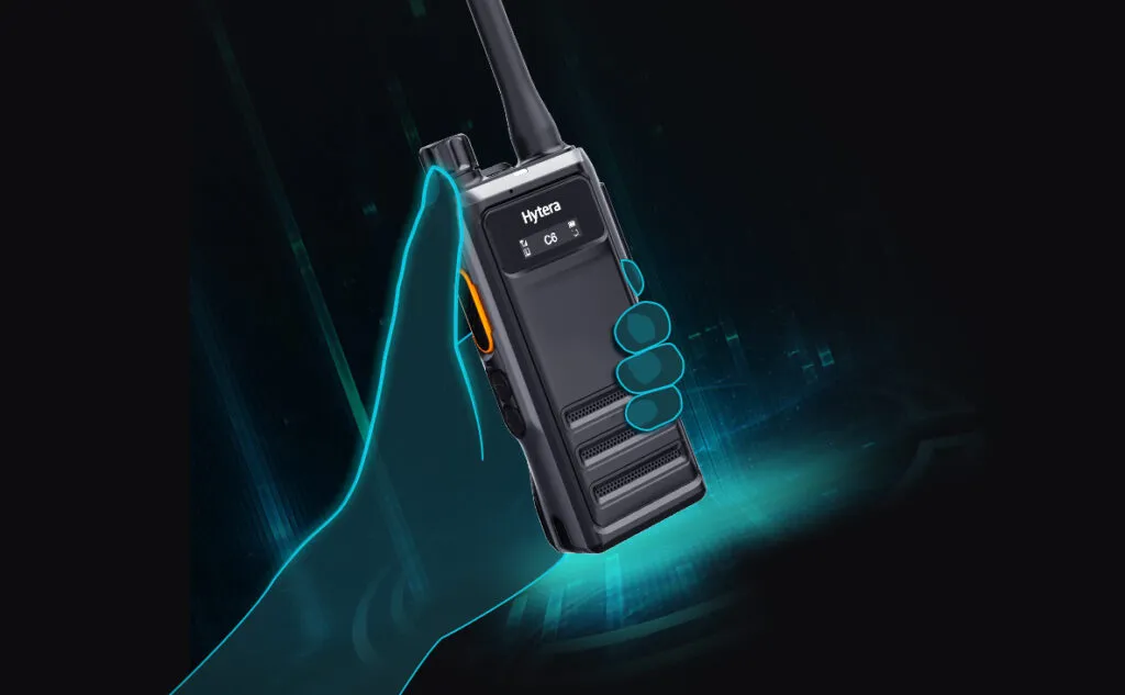 Hytera HP608 Compact Professional DMR Two-Way Radio with OLED Display and Optional GPS and Bluetooth